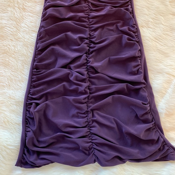 Charlotte Russe ruched dress with bow back purple - Picture 3 of 6